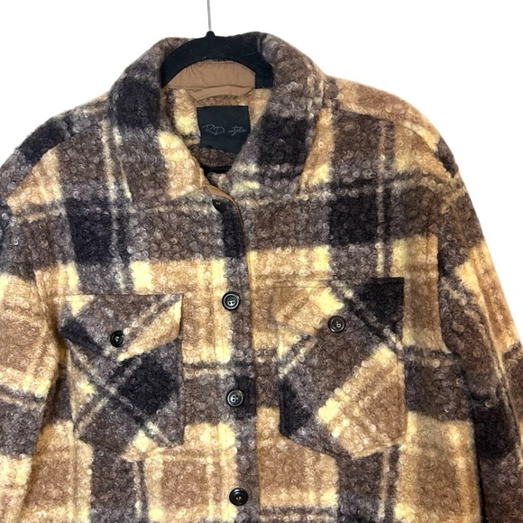 RD Zoe Plaid Boucle Short Shacket- Size Large - Picture 6 of 14